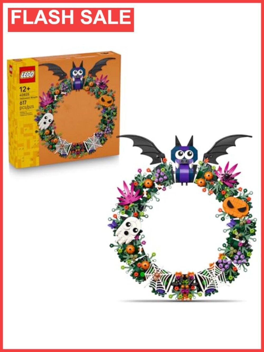 LEGO Halloween Wreath 617 Piece Building Set